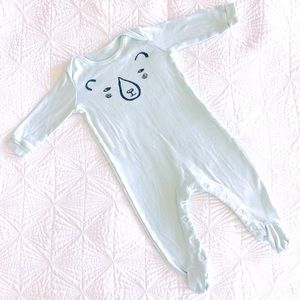 Land Of Nod Cotton Footie Onesie Pajamas with Bear